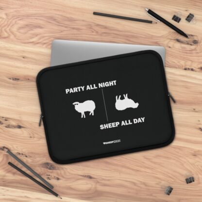 PARTY ALL NIGHT SHEEP ALL DAY Laptop Sleeve - Image 5