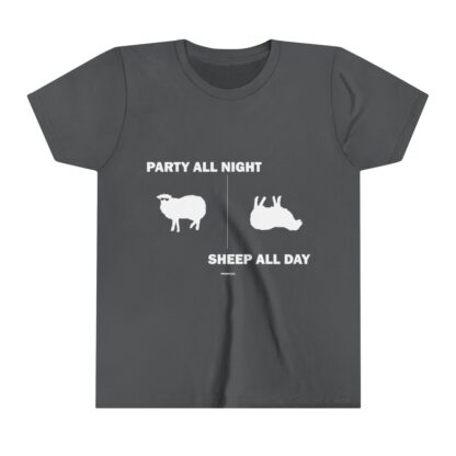 PARTY ALL NIGHT SHEEP ALL DAY Youth Short Sleeve Tee - Image 15