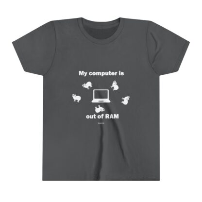 MY COMPUTER IS OUT OF RAM Youth Short Sleeve Tee - Image 17