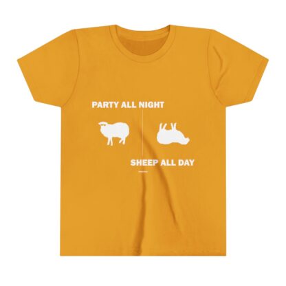 PARTY ALL NIGHT SHEEP ALL DAY Youth Short Sleeve Tee - Image 5