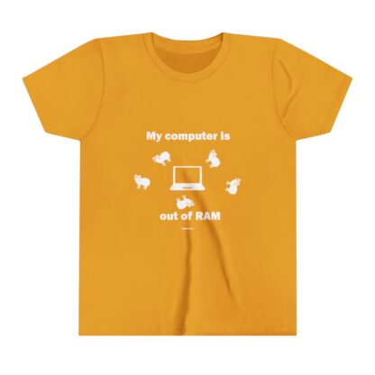 MY COMPUTER IS OUT OF RAM Youth Short Sleeve Tee - Image 5